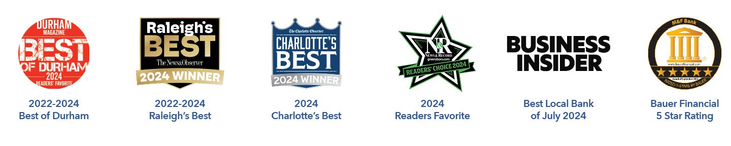 M&F Banks' Variety of awards